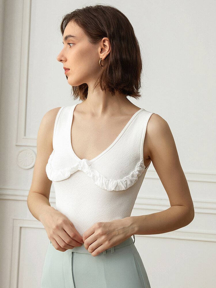 Knitting White Top