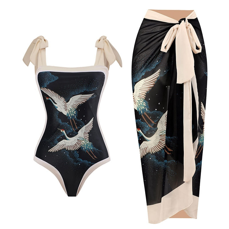 Swimsuits With Cover Up Swimwear Skirt