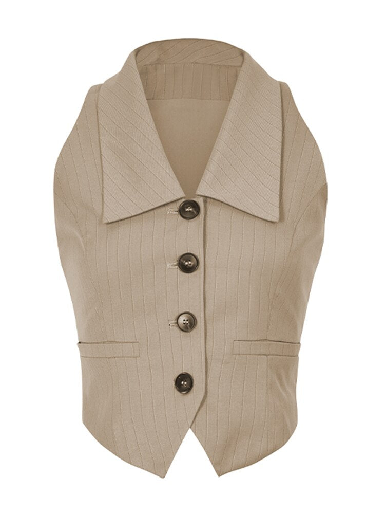 Sleeveless Vests - KHAKI