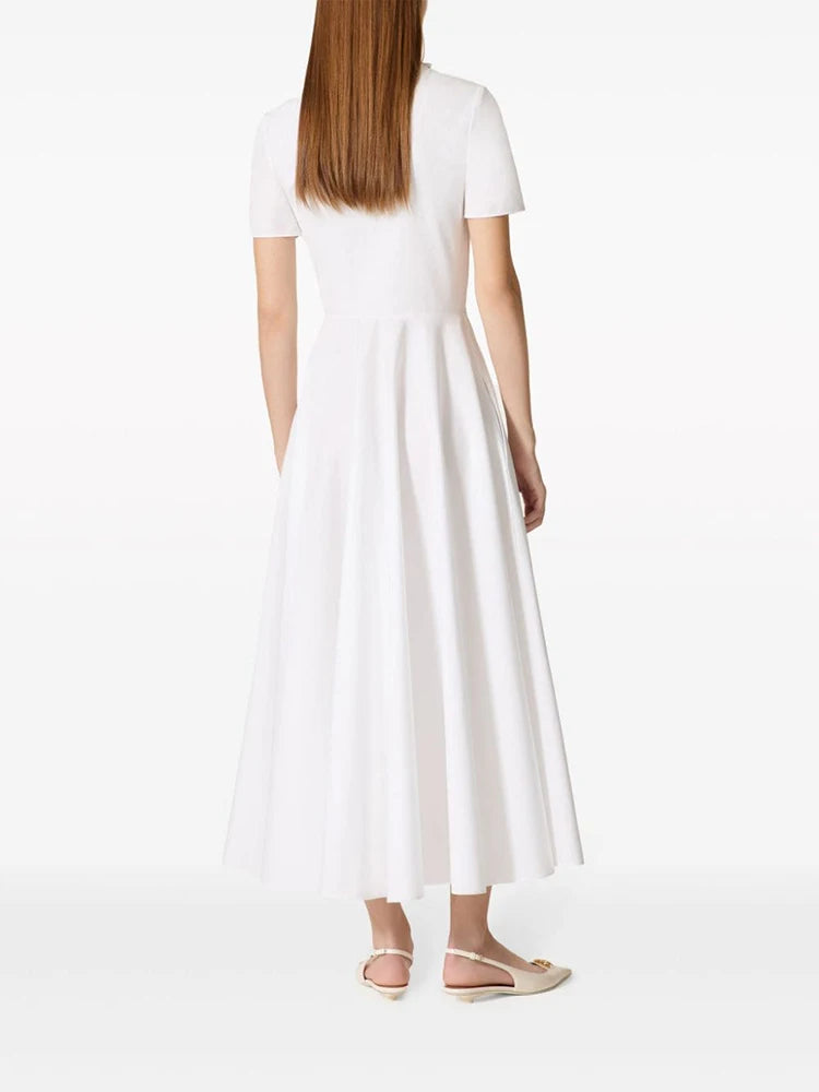 Short Sleeve Dress - White