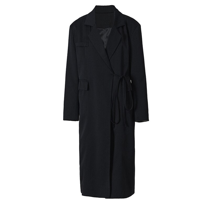 Women Long Blazer - Black