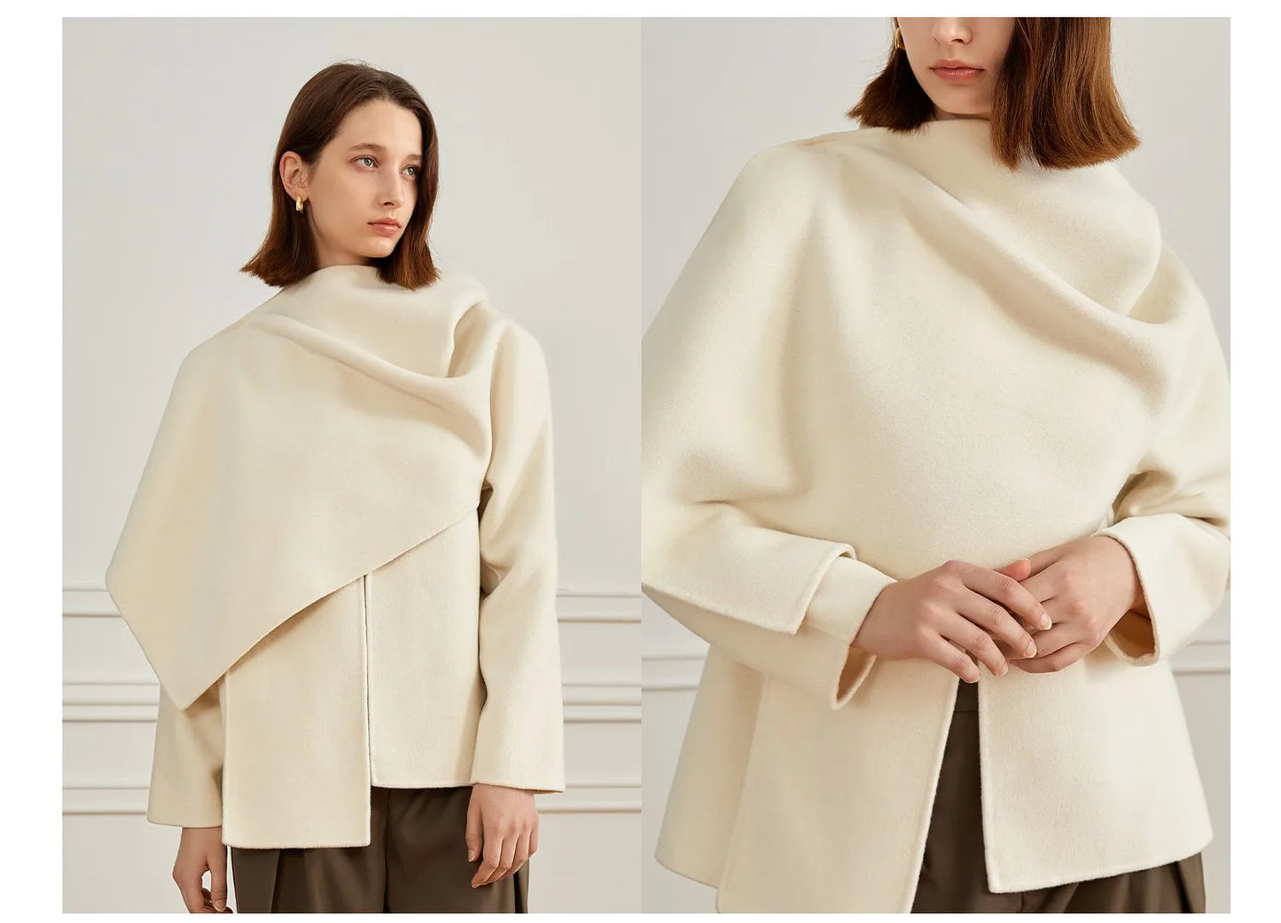 Cashmere Coat s Warm Shawl Double-sided