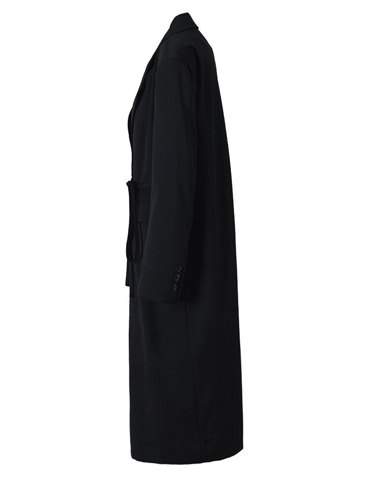 Women Long Blazer - Black