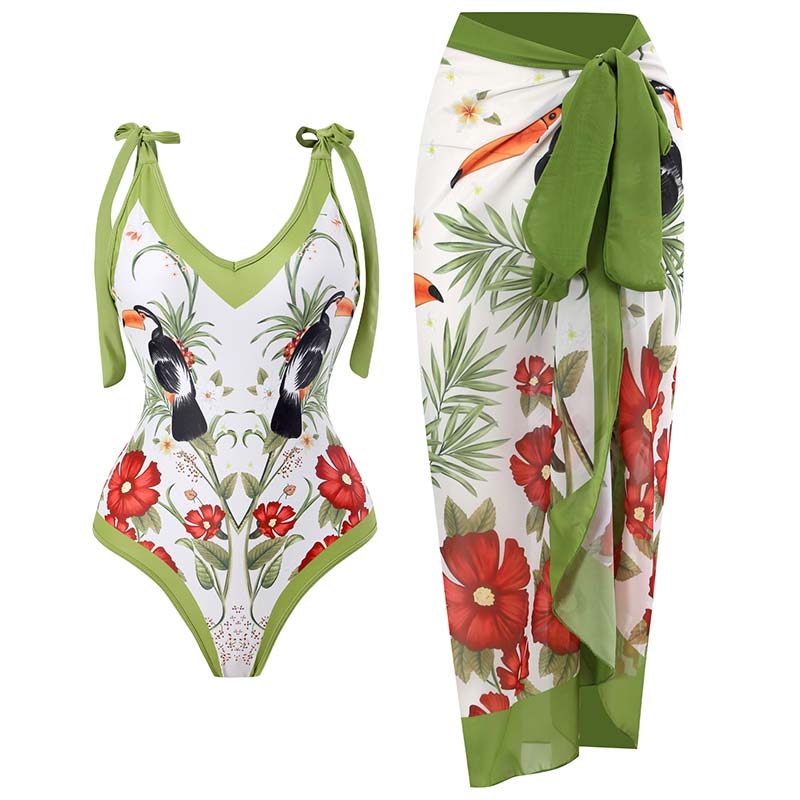 Swimsuits With Cover Up Swimwear Skirt