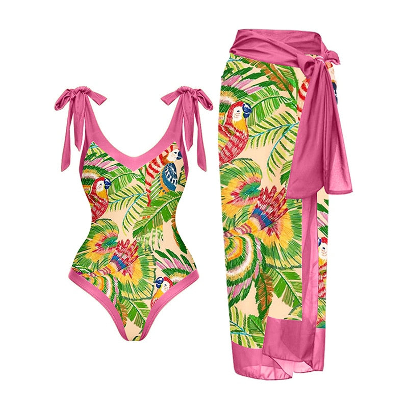 Swimsuits With Cover Up Swimwear Skirt