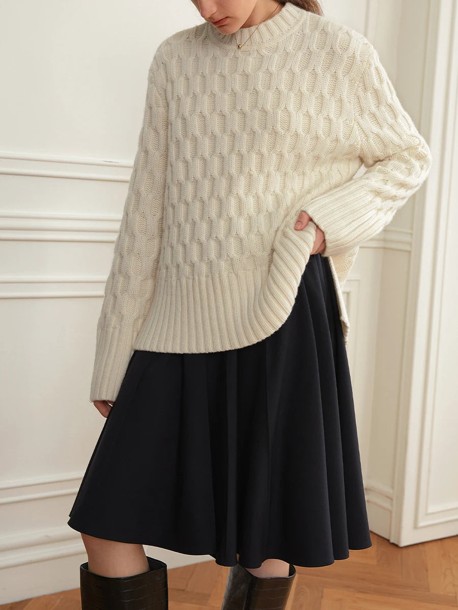 Mid Length A-line Skirt