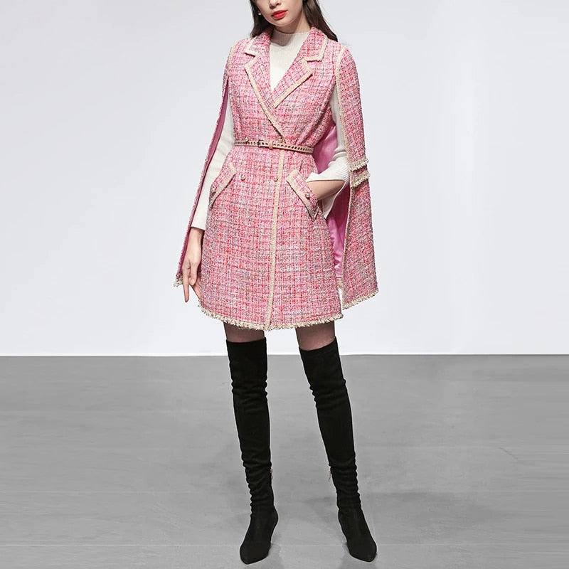 Winter Pink Tweed coat