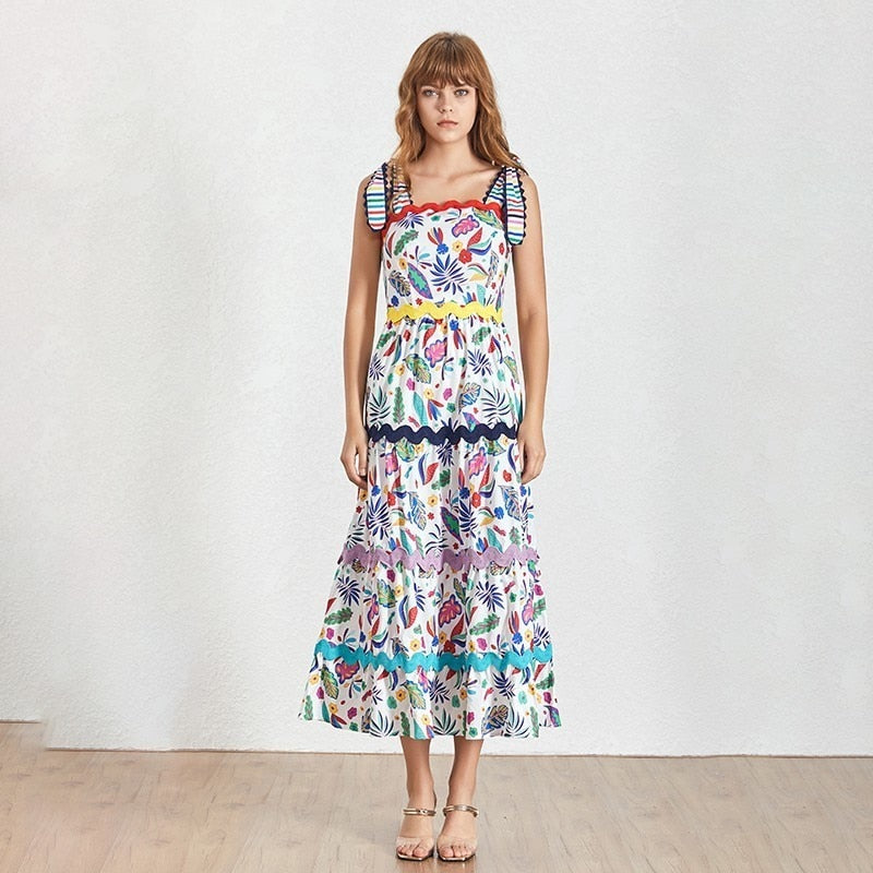 Summer Colors Print Women Dress