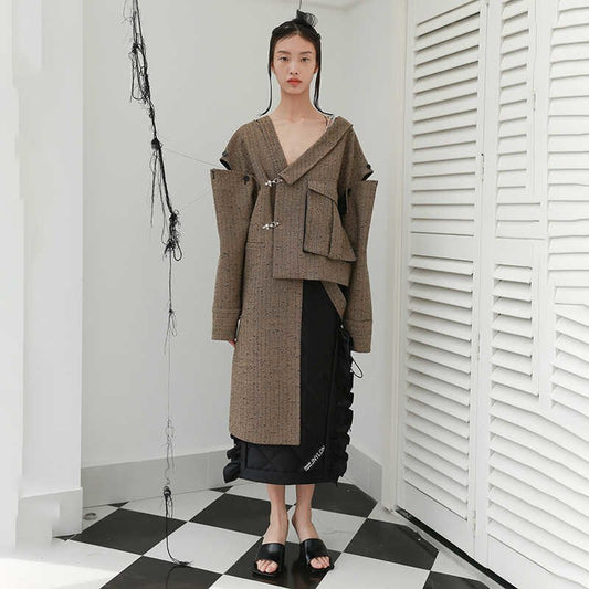 Wool Coat Long Sleeve Women