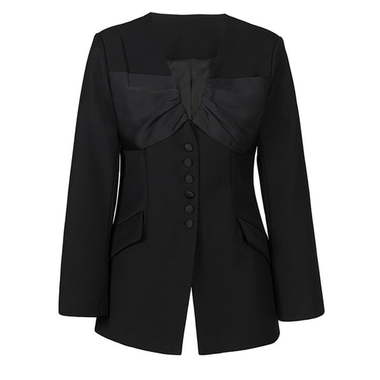 Women Blazer Long Sleeve - Black