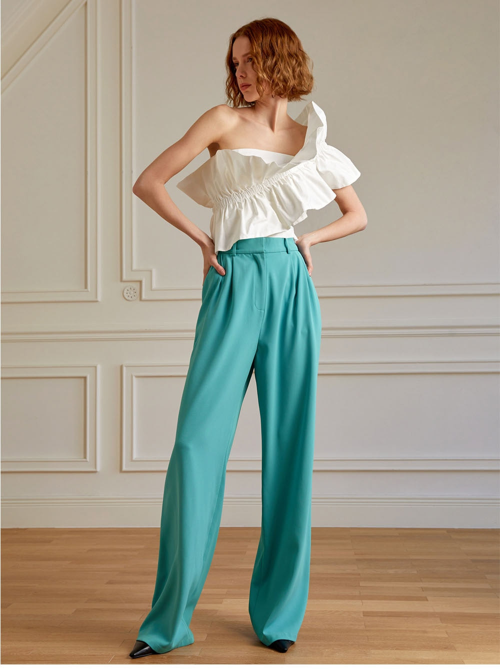 High Waist Wide Leg Pants