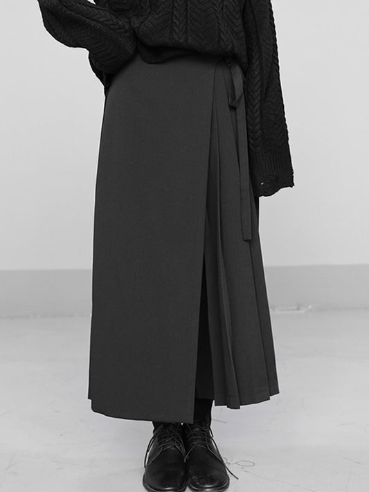 High Waist Black  Wide Leg Trousers