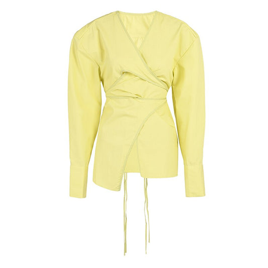 Women Yellow Blouse Long Sleeve