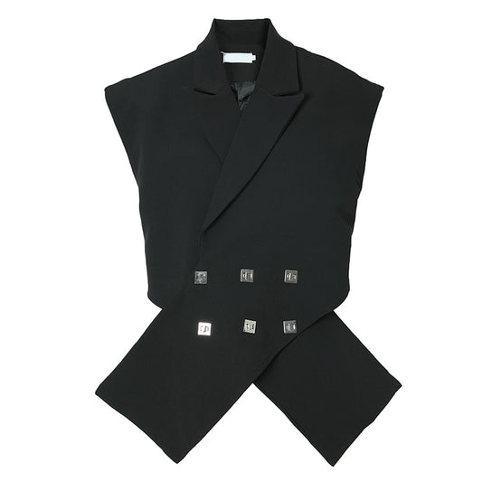 Women Black Vest Sleeveless