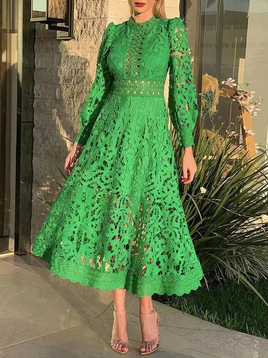 Long Sleeve Dress - GREEN