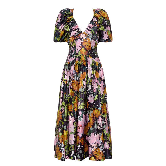 Printing Dress Puff Sleeve