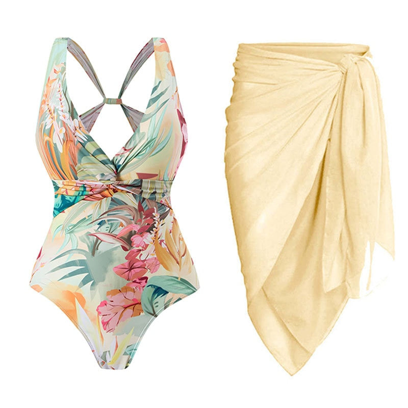 Swimsuits With Cover Up Swimwear Skirt