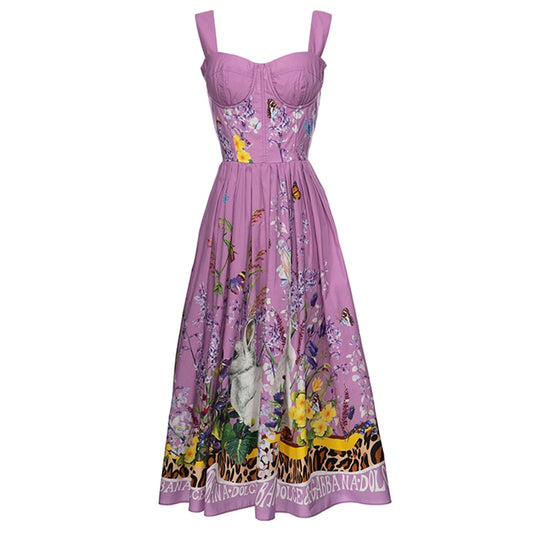 Sleeveless Printing Dress