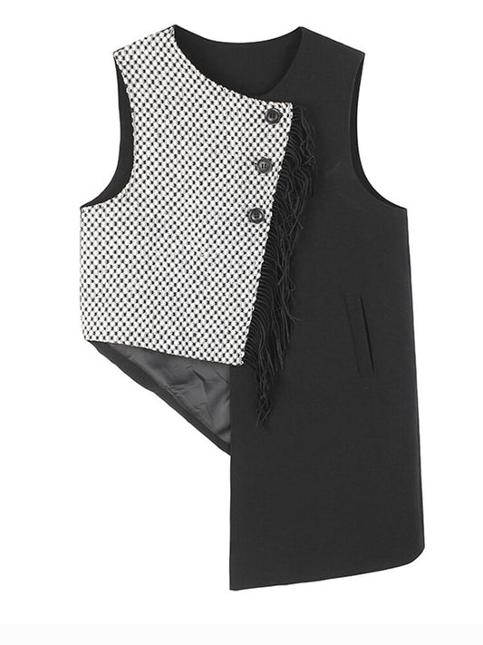 Women Black Long Vest