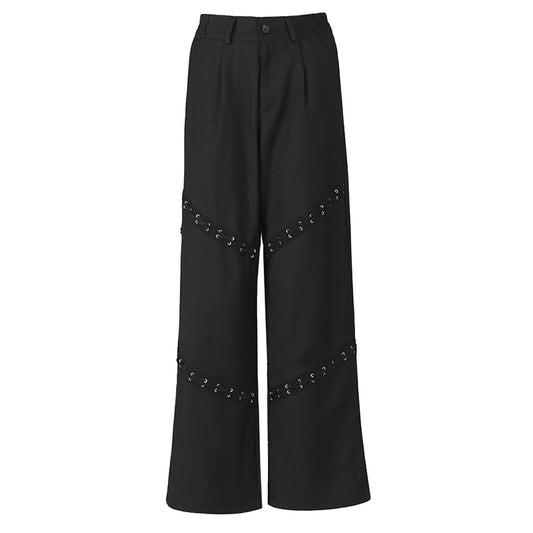 High Waist Black Wide Leg Pants