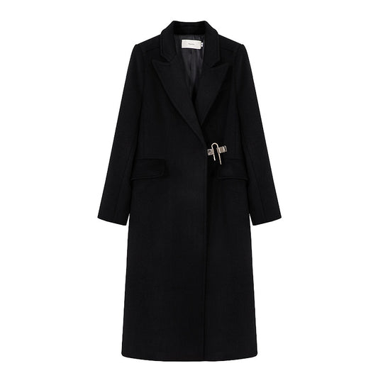 Black Woolen Coat - Tall