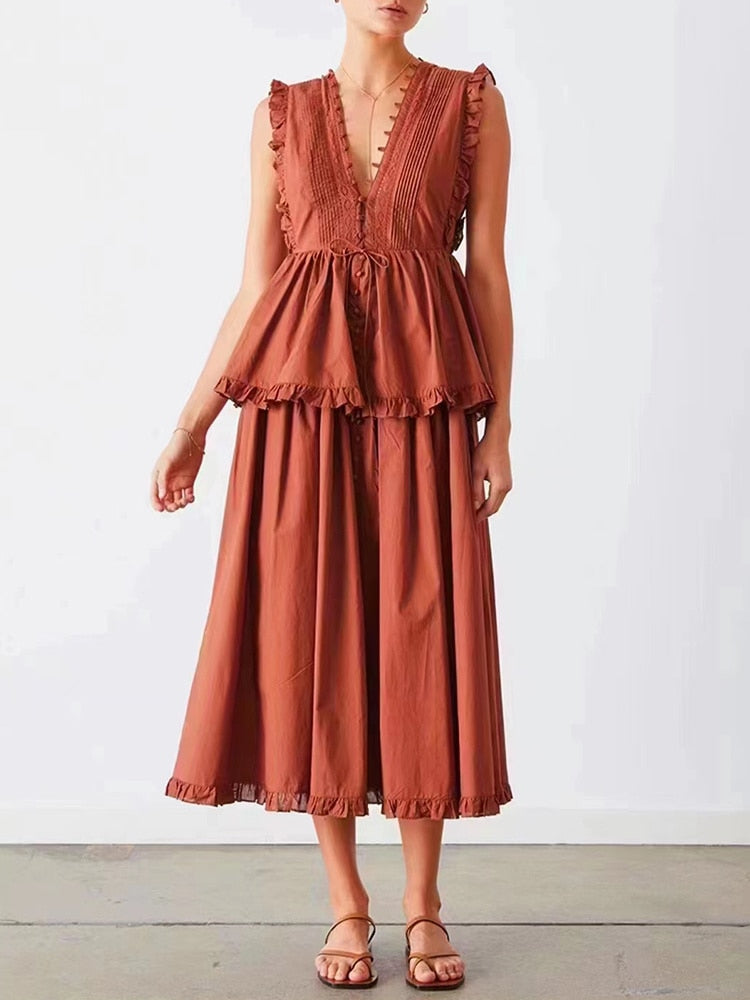 Ruffle Long Dresses